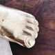 Cendrier en laiton massif en forme de pied