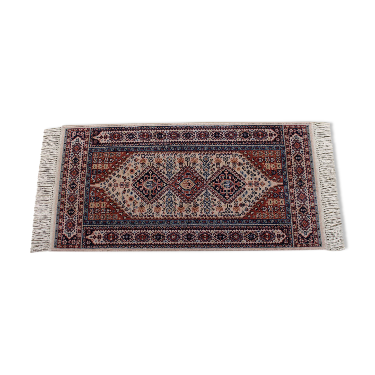 Fringe rug in Persian wool 156x68cm