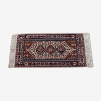 Fringe rug in Persian wool 156x68cm