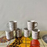 Set of 6 vintage cups Distri Boch Seca England decor Copenhagen