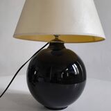 Black opaline ball lamp 1950