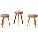 Set of three pink footstools, Danish design, 1960s, production: Denmark