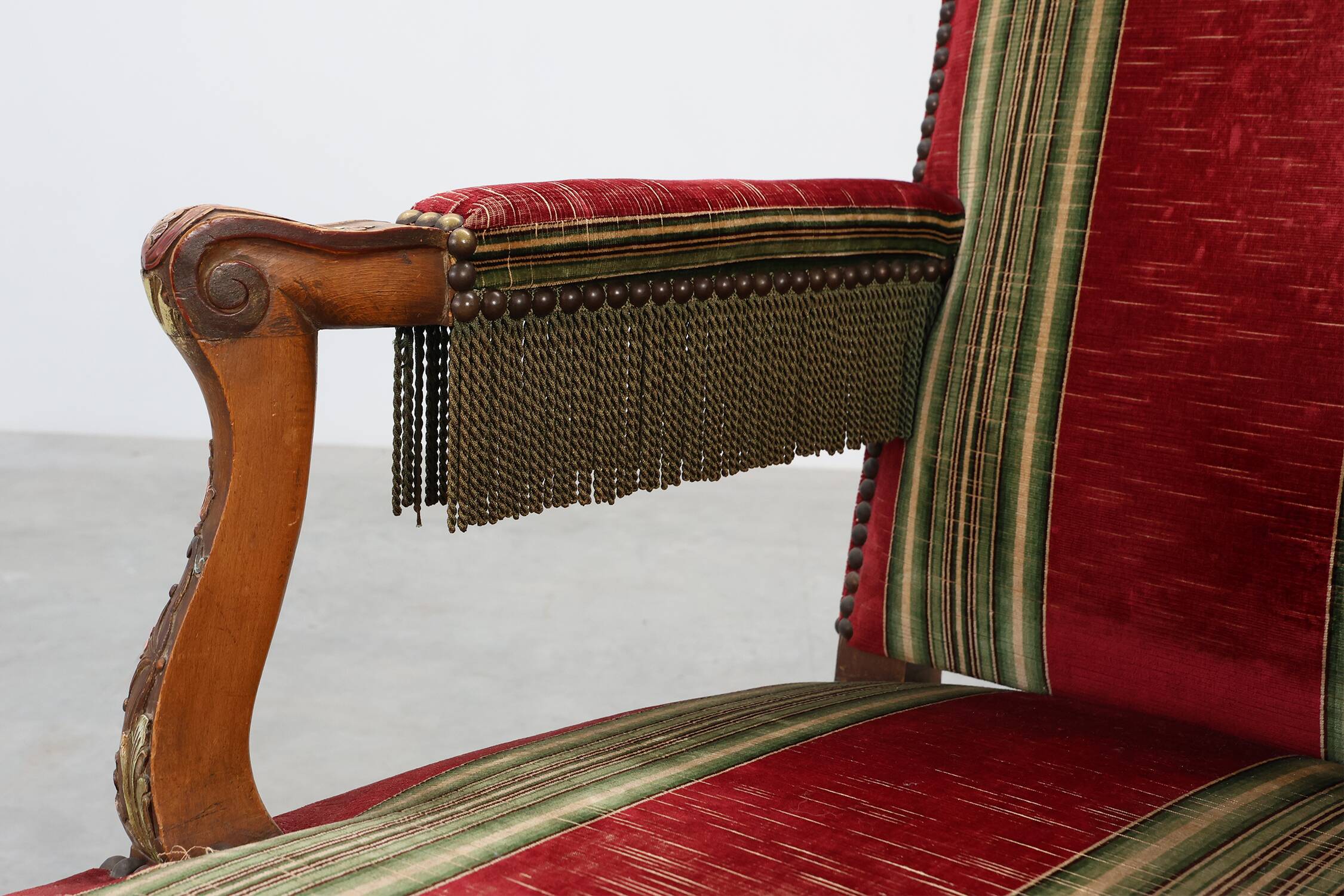 Fauteuil en chêne Louis XIV, France, 19e siècle