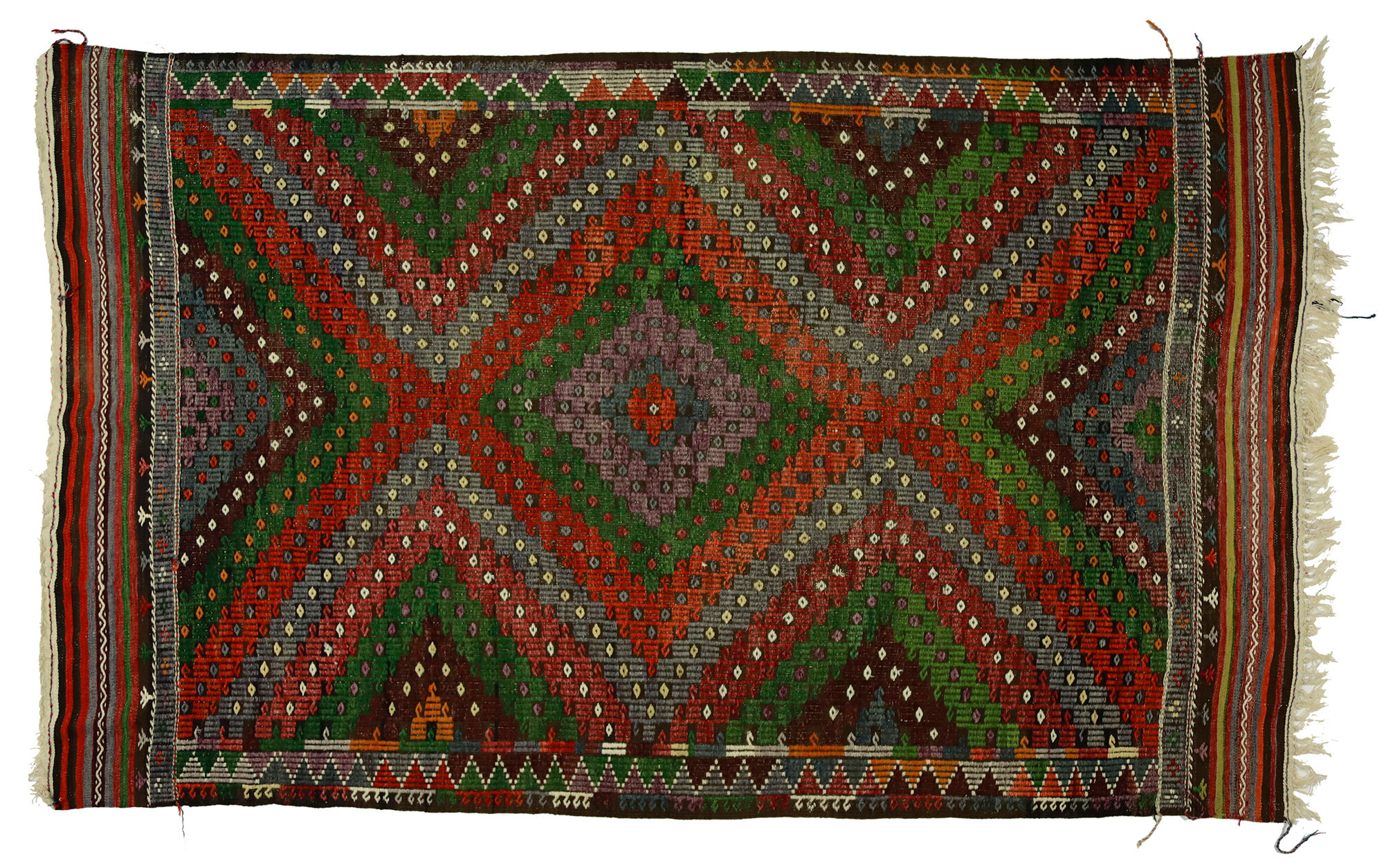Anatolian handmade kilim rug 295 cm x 170 cm