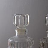 Chiseled glass carafes