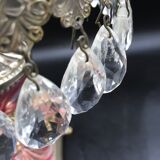 Vintage bedside with grapevines and chiseled crystal