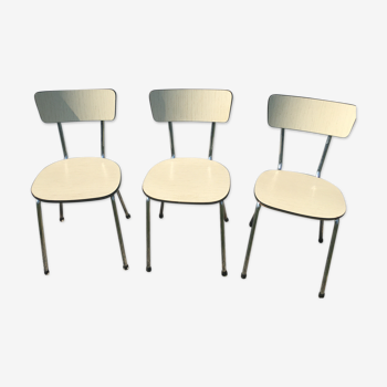 Lot de 3 chaises formica