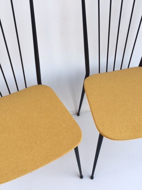 Pair metal chairs