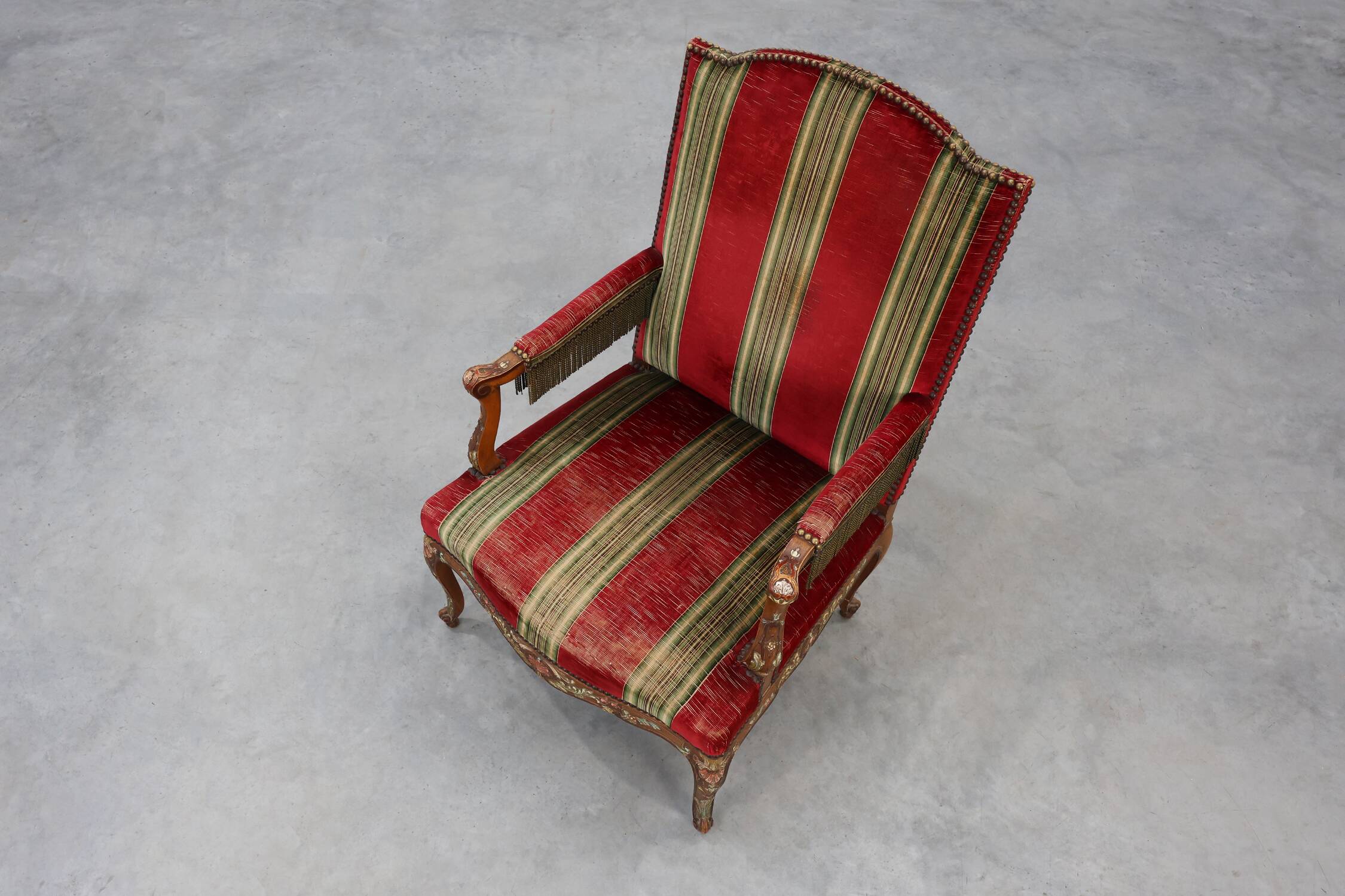 Fauteuil en chêne Louis XIV, France, 19e siècle