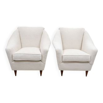 Pair of Ico Parisi MidCentury Modern Italian Armchairs for Ariberto Colombo