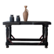 Console / old solid wood jeweler's workbench, turned legs