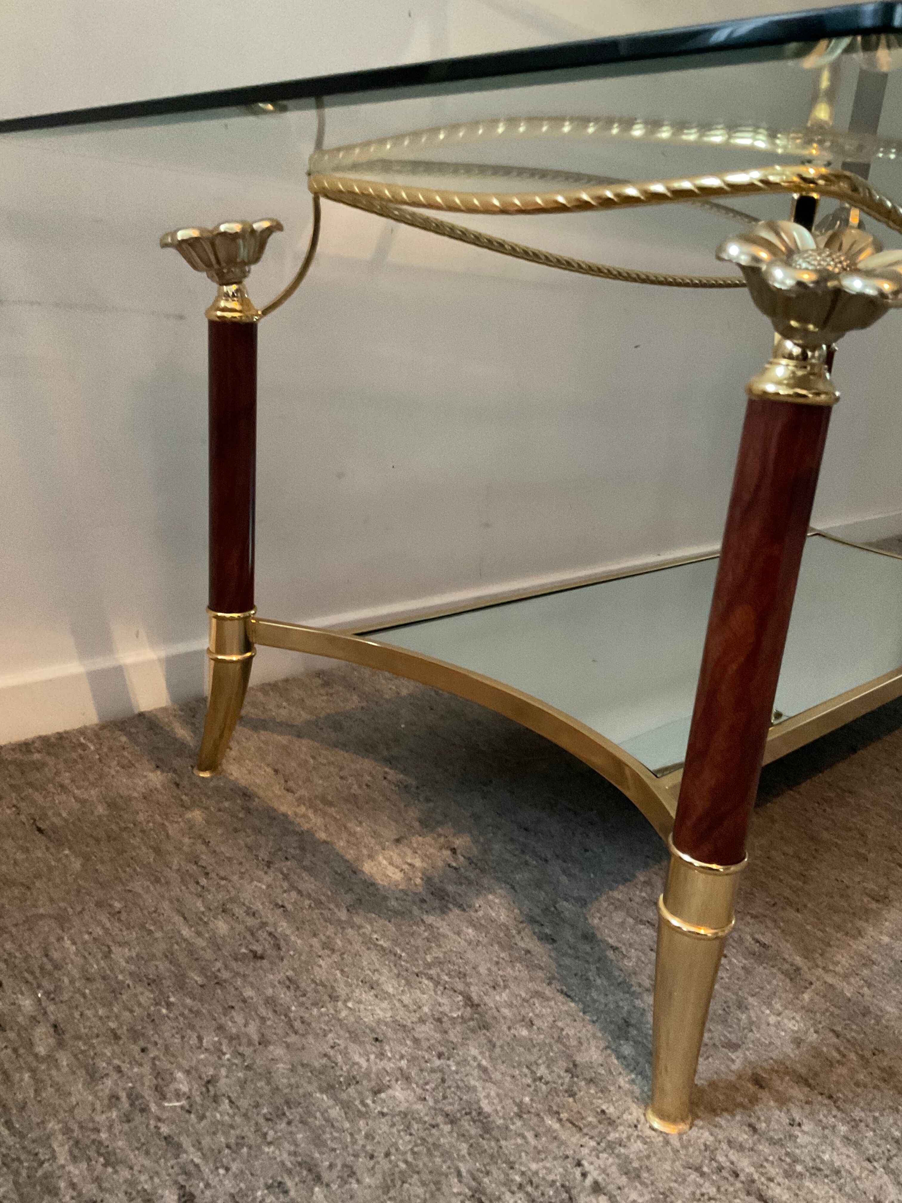 Italian coffee table Hollywood Regency style of the 70s