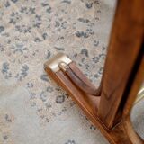 Curved wood bistro table