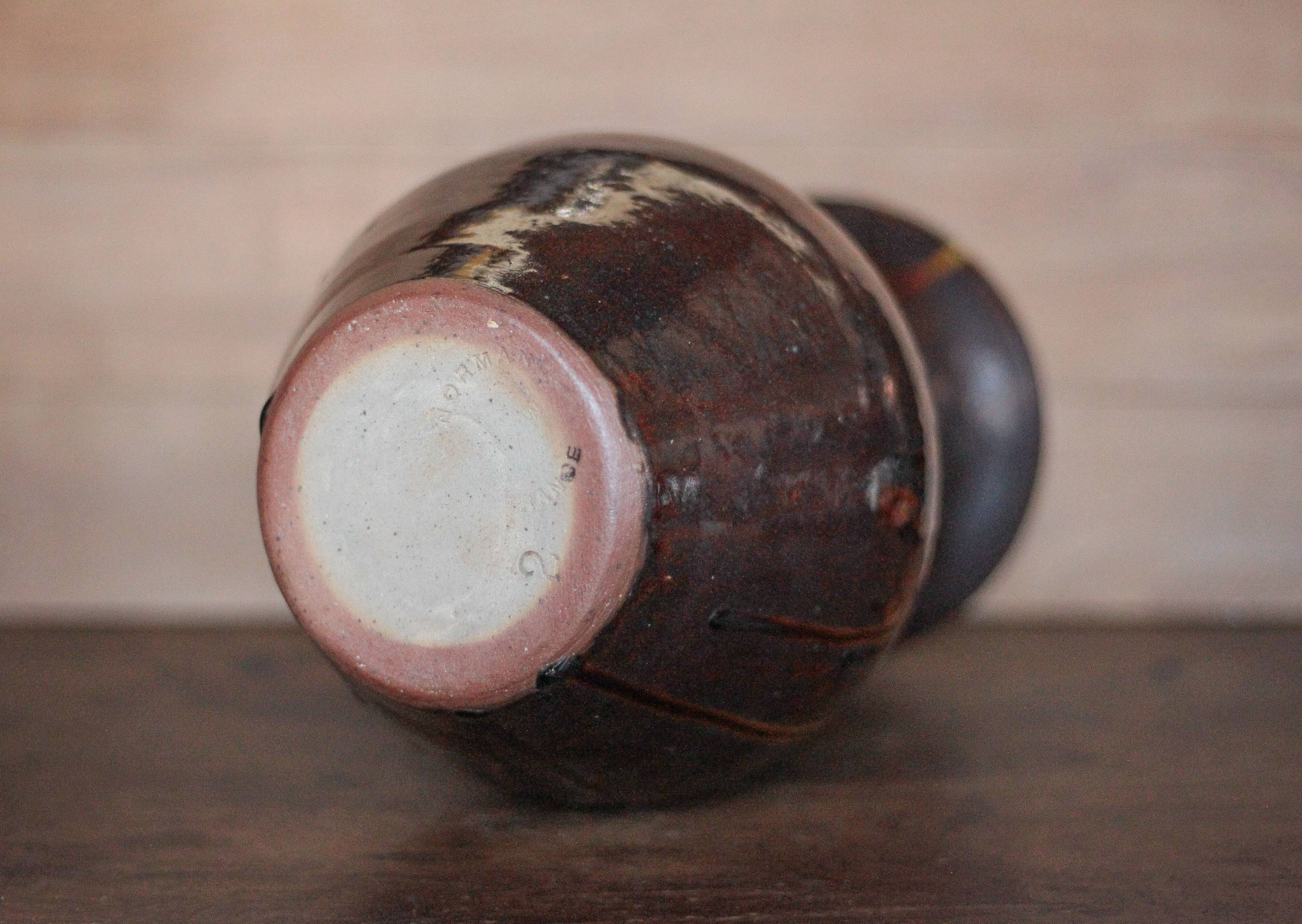 Grand vase en grès de Puisaye, Pascal Normand, vase vintage, déco intérieure