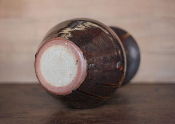Grand vase en grès de Puisaye, Pascal Normand, vase vintage, déco intérieure