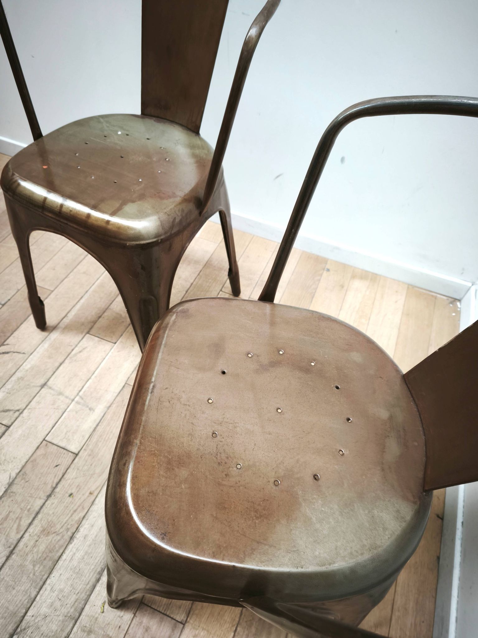 Pair of vintage bistro chairs