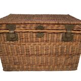 Old wicker transport trunk, early 20th century
