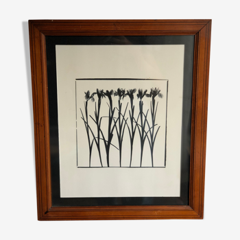 Flowers framed printing