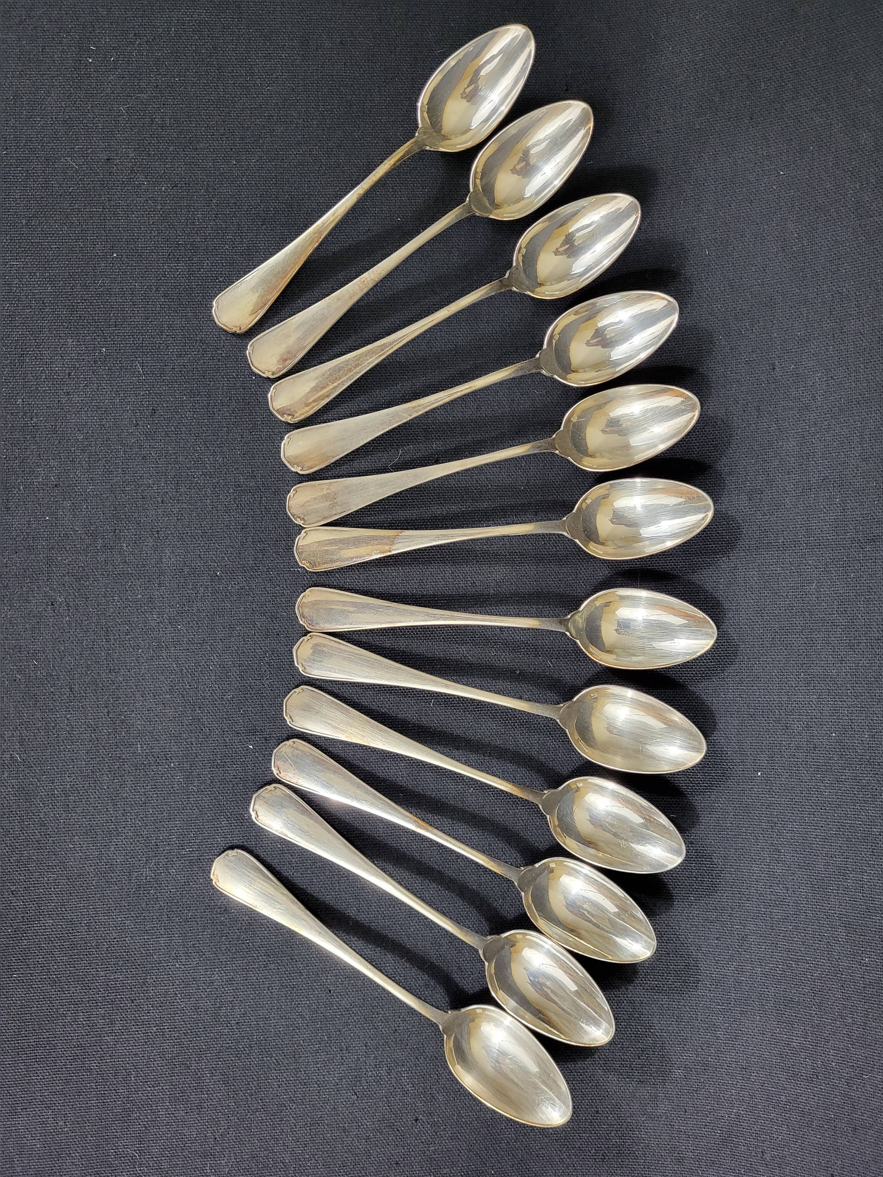 Housewife 12 teaspoons Christofle silver metal