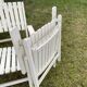6 fauteuils de jardin bois vintage pliant