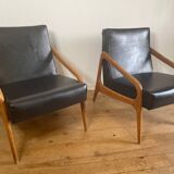 Pair of Stella model Dorian armchairs year 1960