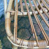 Lot de 10 chaises en rotin vintage