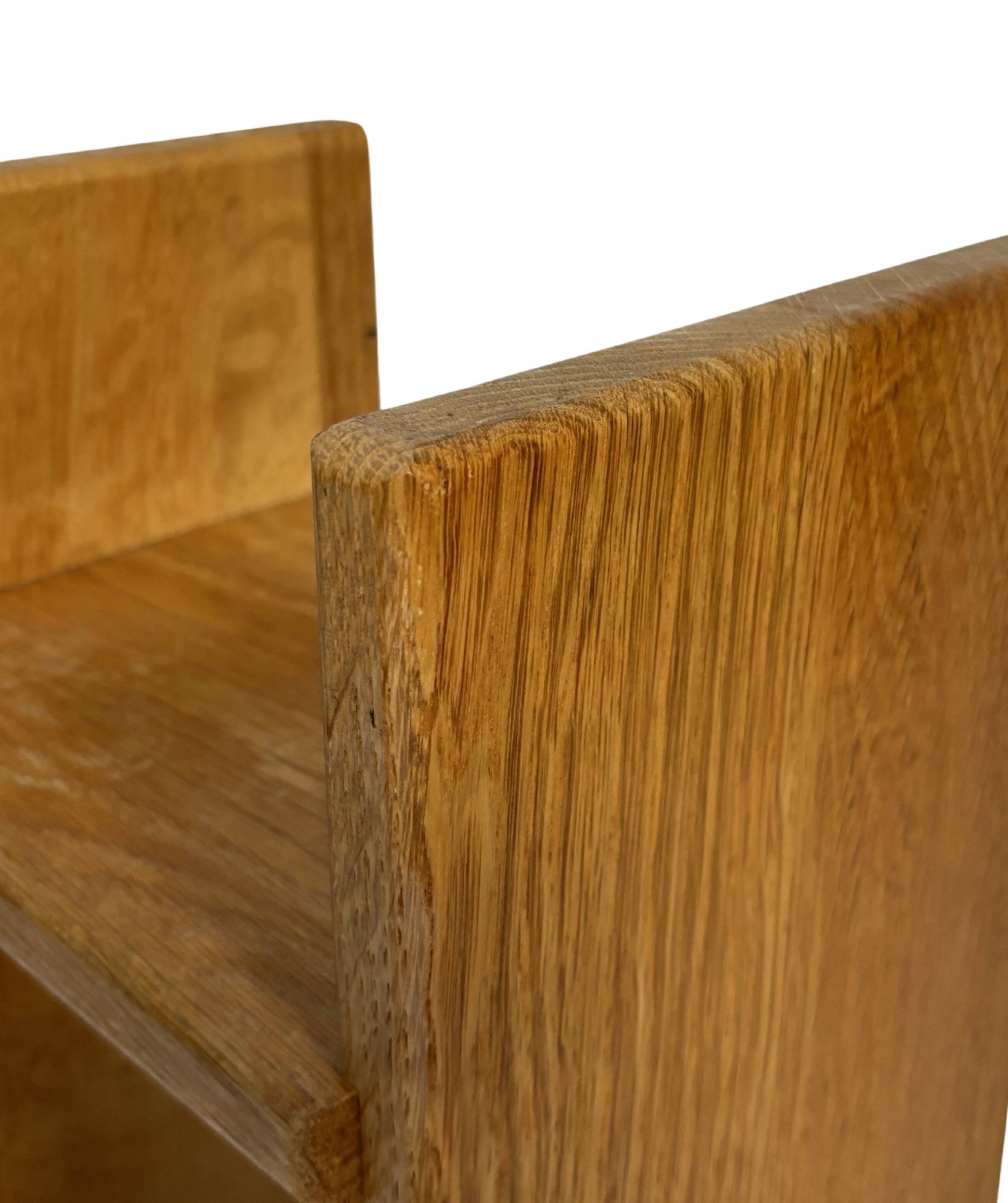 Vintage oak wall / book shelf 1970s wood minimalist design