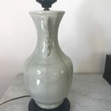Lampe en céramique vintage vert céladon