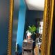 19th 10th gilded stuccoed wood mirror 90 x 180 cm