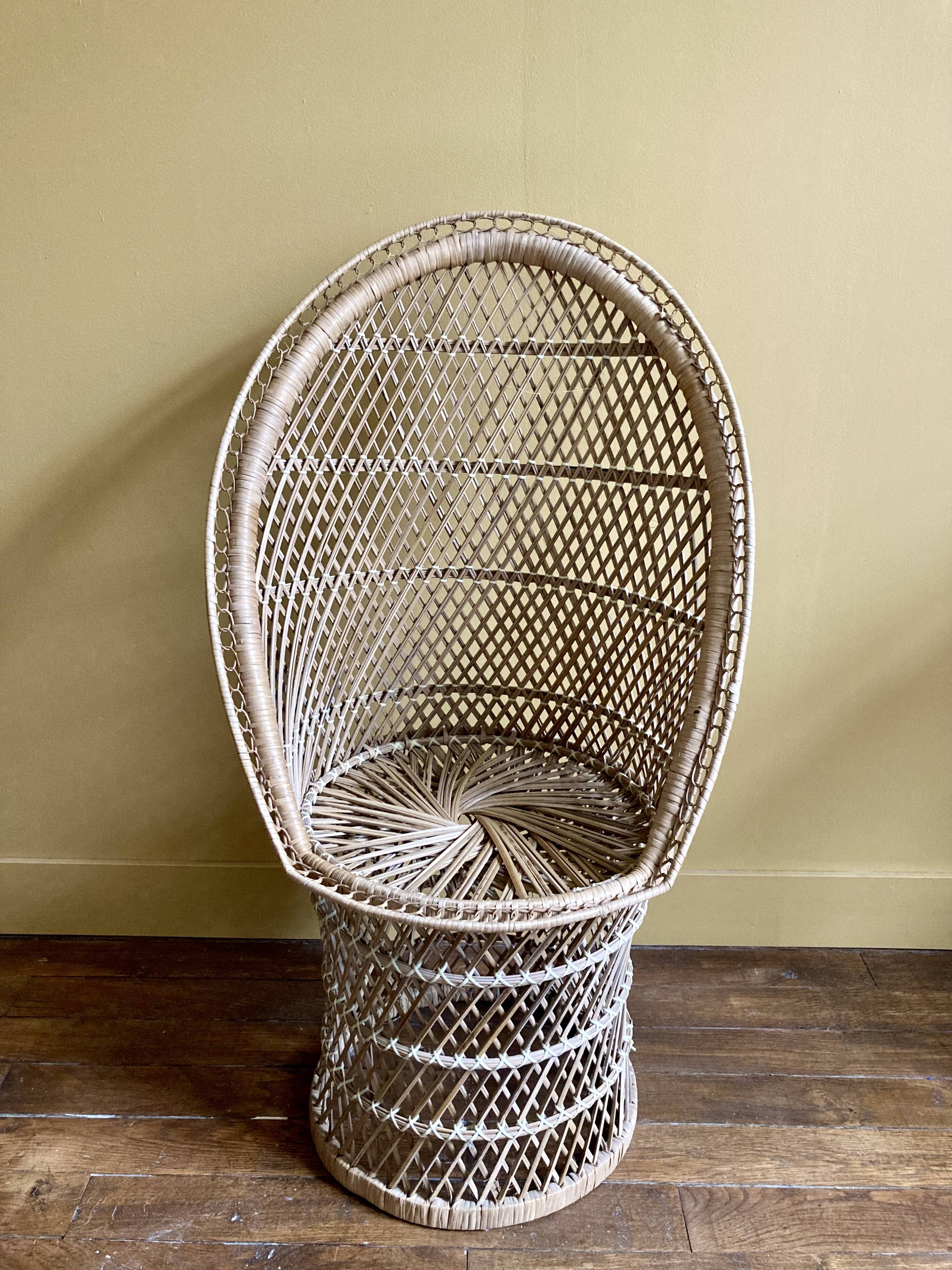 Fauteuil  pour enfant en rotin