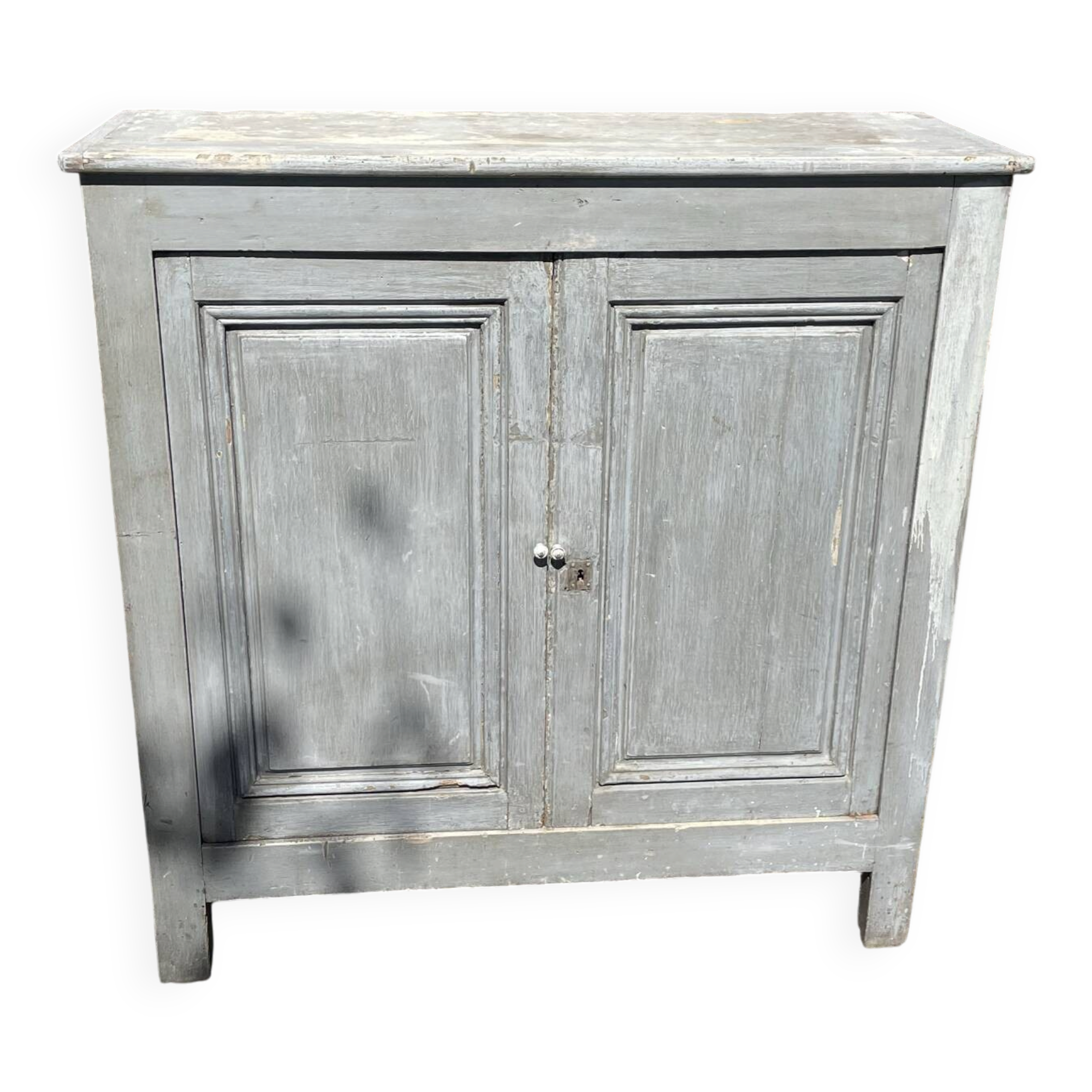 Buffet parisien en bois ancien gris