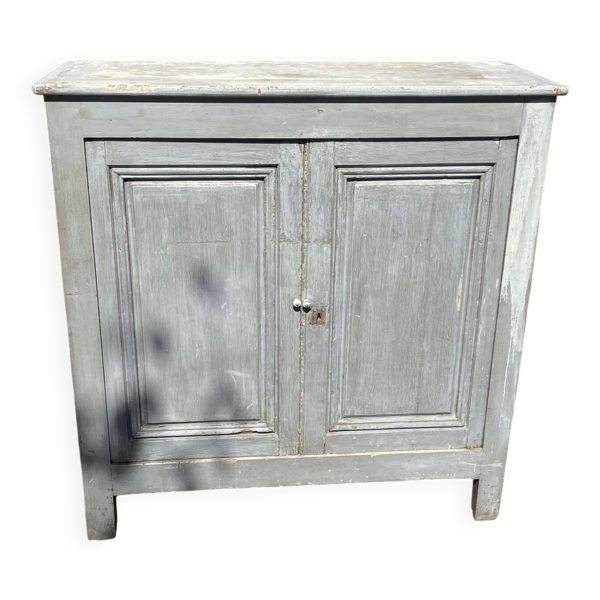 Buffet parisien en bois ancien gris
