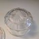 Antique sugar bowl in faceted molded glass – France, 1930s