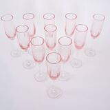 Set of Prosecco glasses, French design, 1970s, made in France