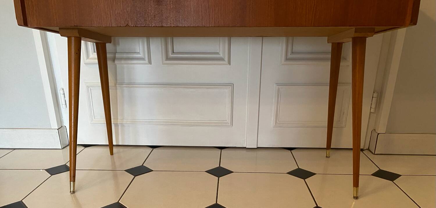 Vintage console with compass feet