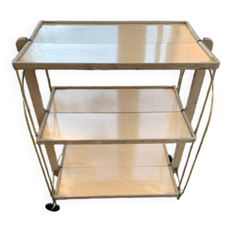 Bocado 3-tier serving trolley in blond beech