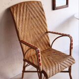 Fauteuil en rotin vintage
