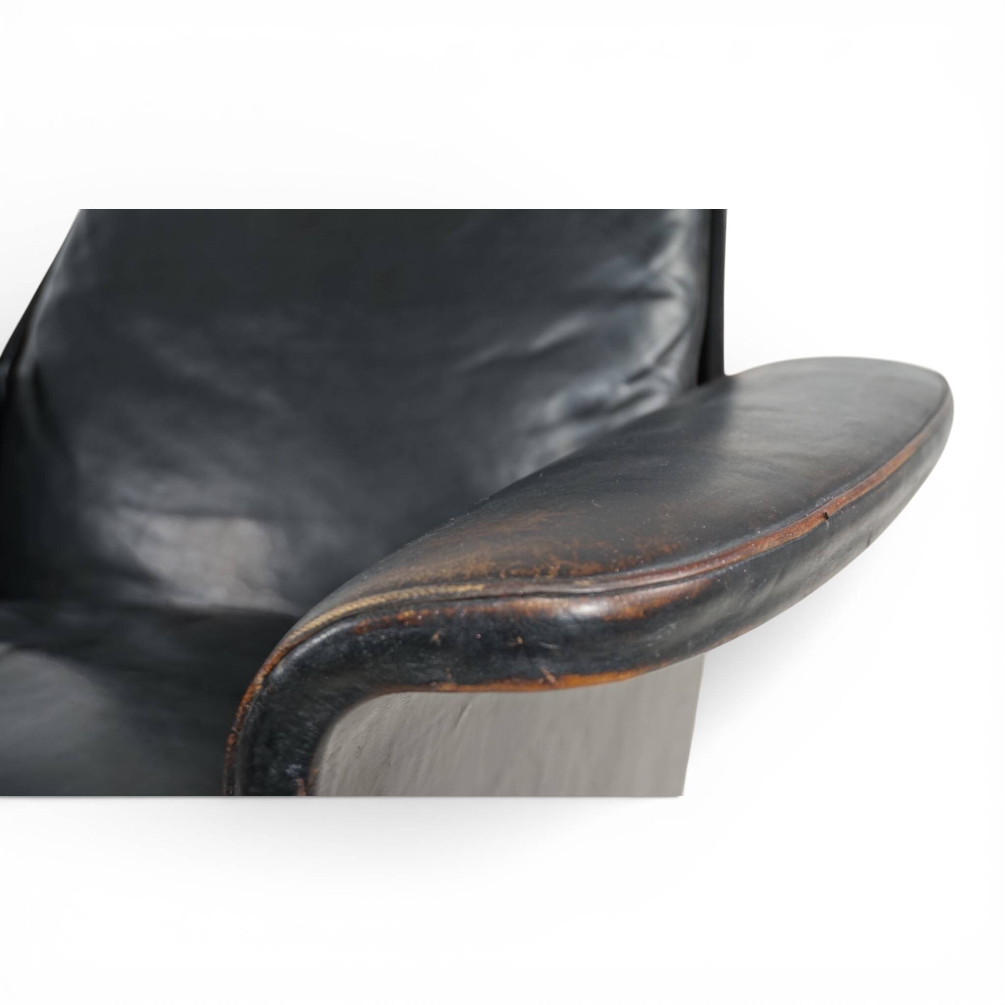 Kaufeld Siesta 62 leather lounge chair by Jacques Brule, 1960