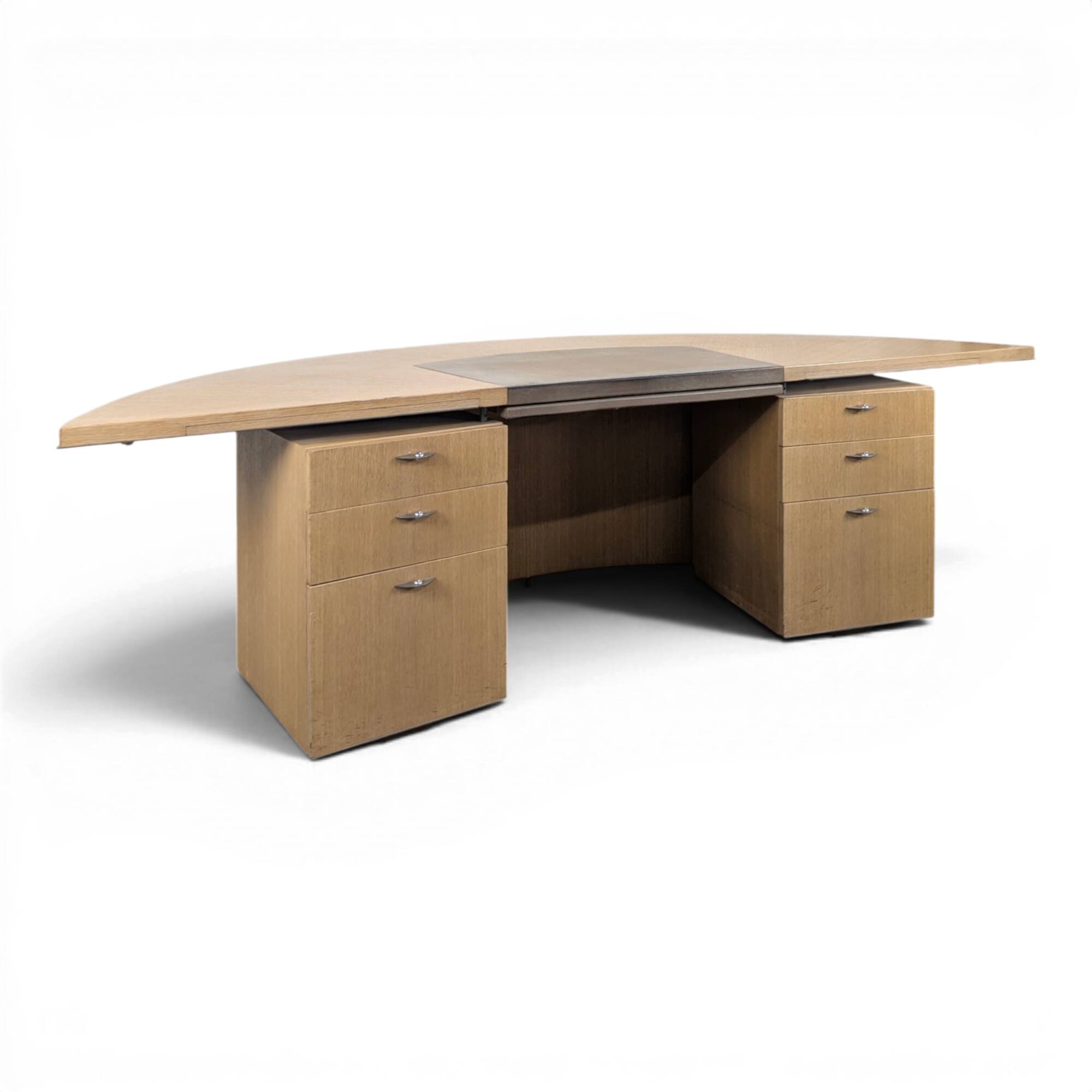 Large semicircular desk by André Putman published by Ecart International.