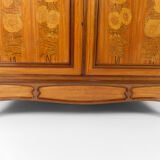 Mahogany inlaid Art Nouveau cabinet, France, circa 1900