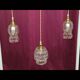 Suspension with 3 transparent bubble glass globes.