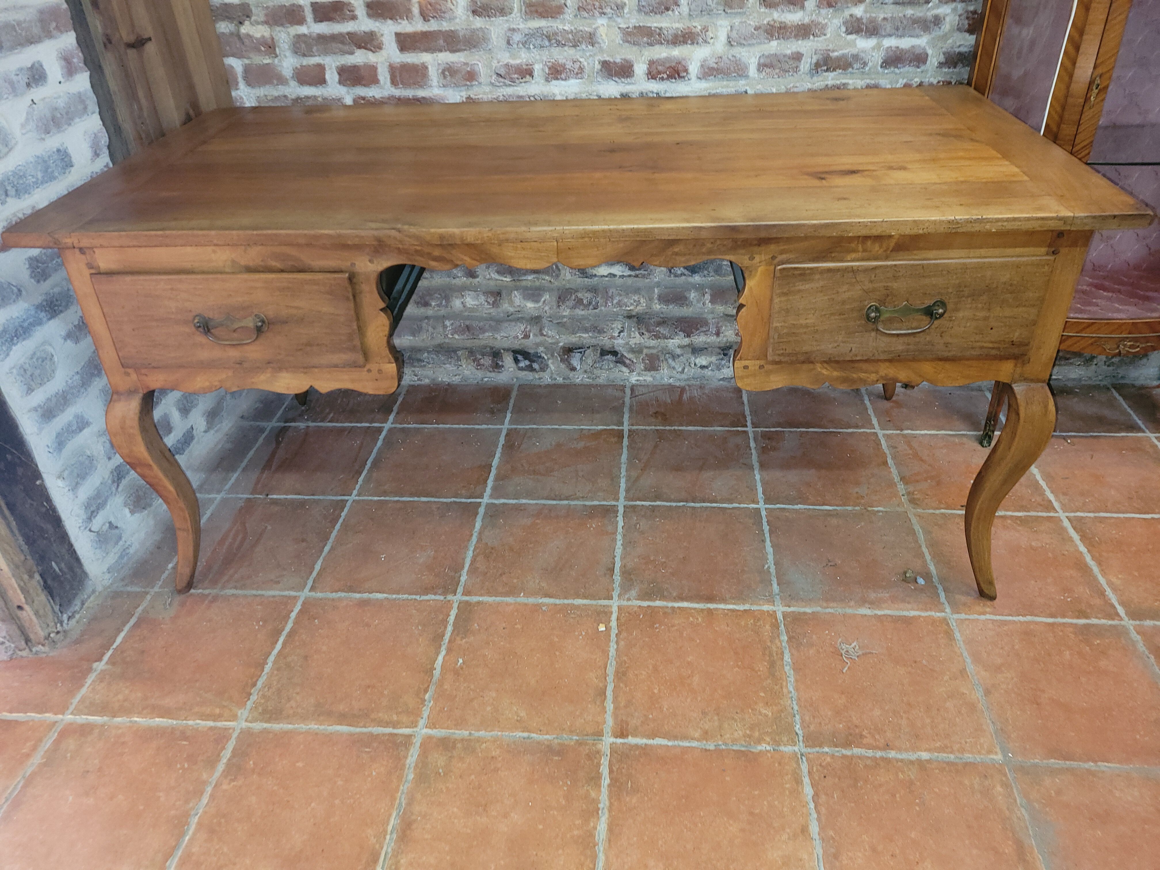 Office louis XV Norman style in cherry tree