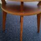 Table d'appoint en bois blond vintage