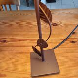 Vintage 70s Brown Metal Lamp