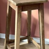 High wooden stool