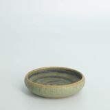 Set of 2 modern Scandinavian collection bowls in sandy brown stoneware by G. Borg.