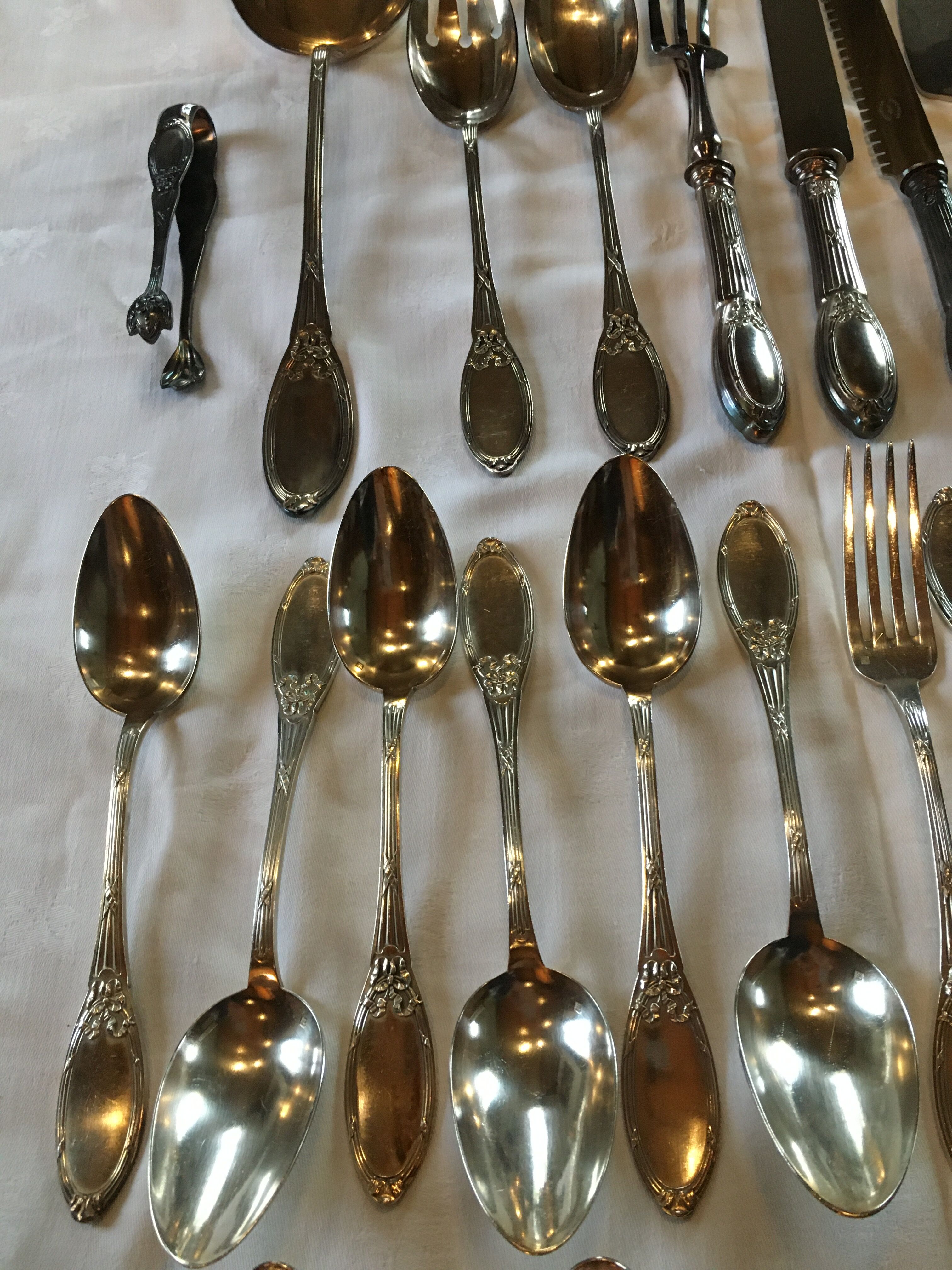 Cutlery housewife 12 people Boulenger Louis XVI
