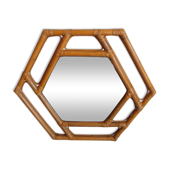 Rattan mirror