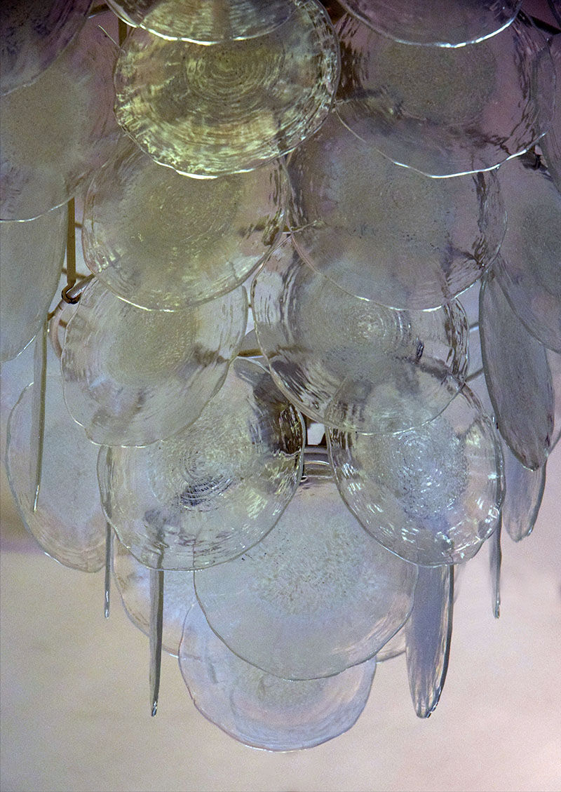 Glass chandelier