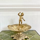 Brass cherub pocket-empty ashtray